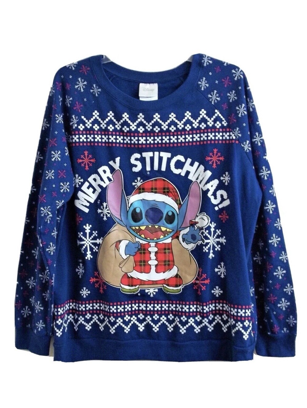 Disney's Merry Stitchmas Christmas Sweatshirt with Blinking Lights XX-Large (19)